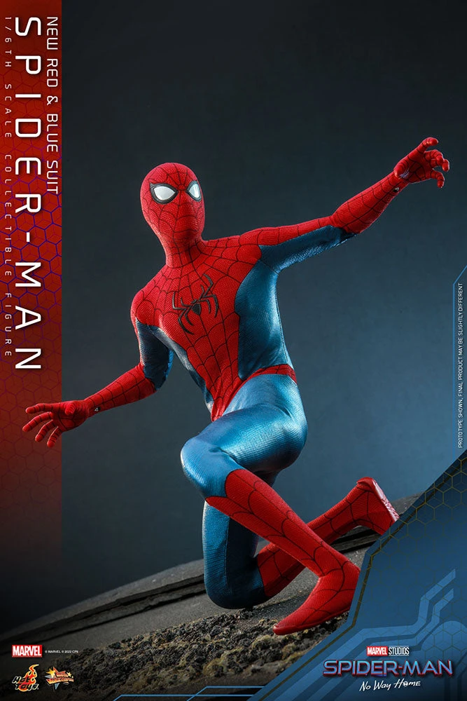 Hot Toys Spider-Man No Way Home 1/6 Scale (New Red And Blue Suit) Spider Man 9 Hot Toys Spider-Man No Way Home 1/6 Scale (New Red And Blue Suit) Spider Man - Image 7