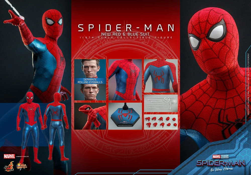Hot Toys Spider-Man No Way Home 1/6 Scale (New Red And Blue Suit) Spider Man 4 Hot Toys Spider-Man No Way Home 1/6 Scale (New Red And Blue Suit) Spider Man - Image 2