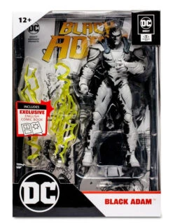 McFarlane DC Direct Page Punchers Action Figure Black Adam With Black Adam Comic (Line Art Variant)